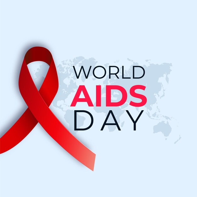 Illustrazione realistica della giornata mondiale contro l'AIDS