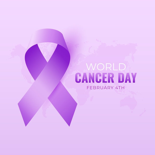 Illustrazione realistica della giornata mondiale del cancro