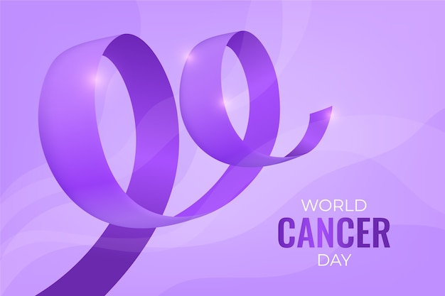 Illustrazione realistica della giornata mondiale del cancro