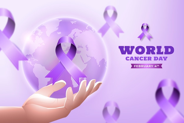 Illustrazione realistica della giornata mondiale del cancro