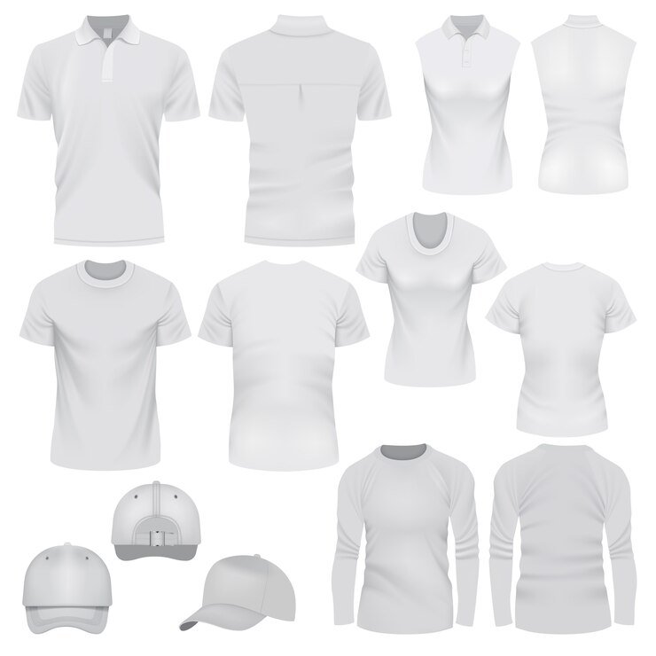 Vettore illustrazione realistica di mockup di cappuccio t-shirt per il web