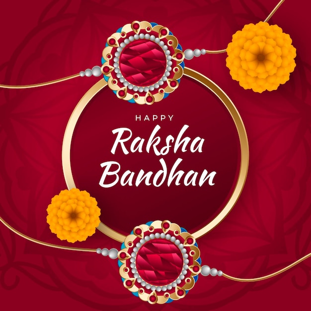 Illustrazione realistica di raksha bandhan