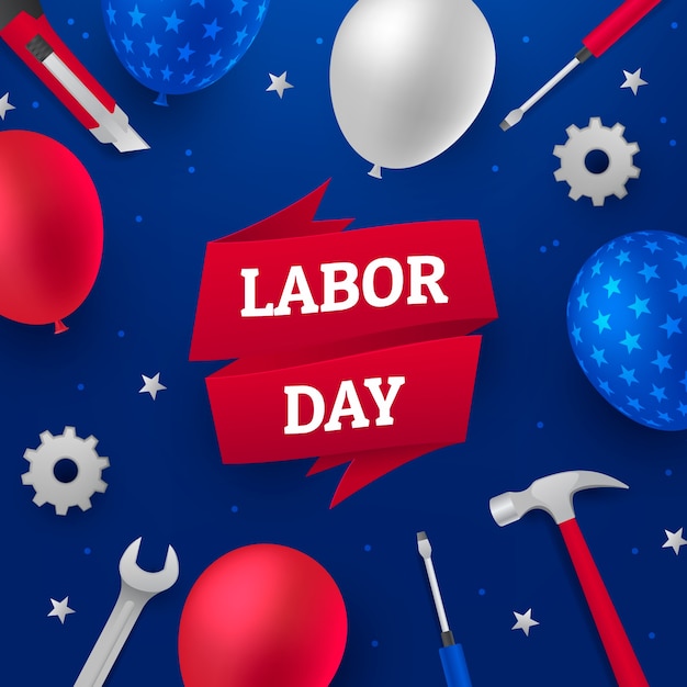 Illustrazione realistica per la celebrazione della festa del lavoro