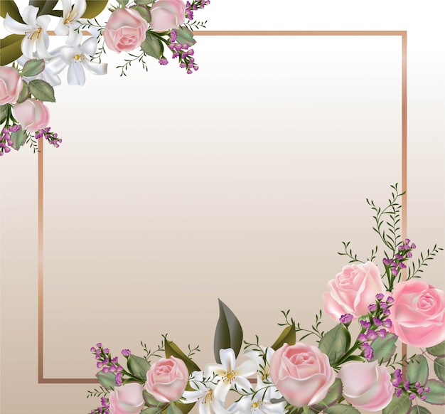 Illustrazione rosa di vettore del mazzo del gelsomino di Sampaguita e delle rose