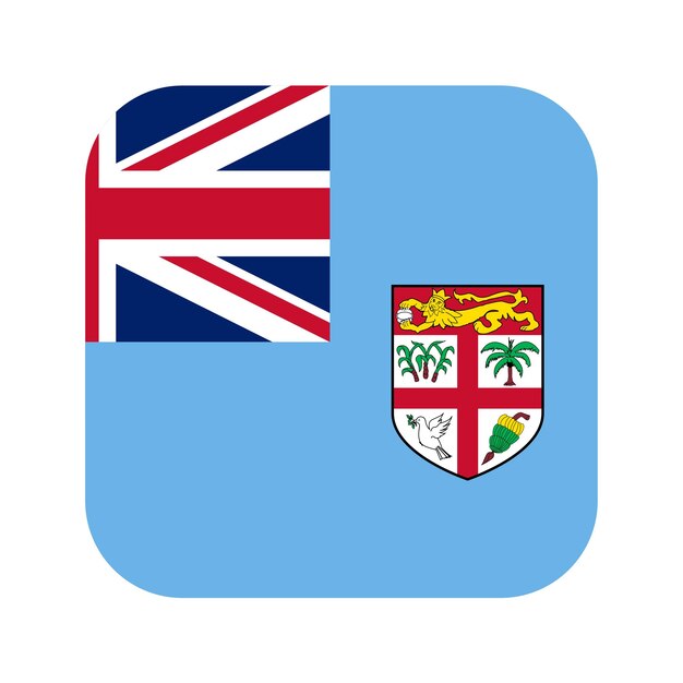 Illustrazione semplice della bandiera delle Figi per il giorno dell'indipendenza o le elezioni