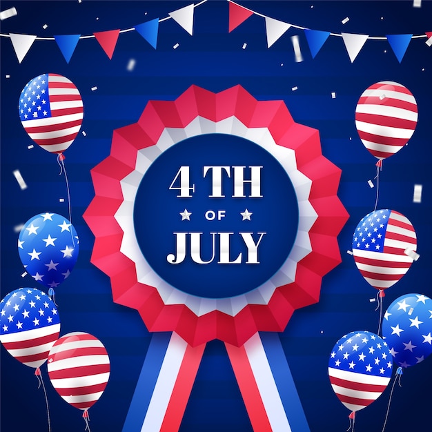Illustrazione sfumata per la celebrazione americana del 4 luglio