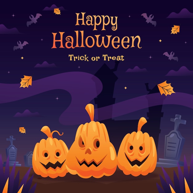 Illustrazione sfumata per la celebrazione della stagione di halloween
