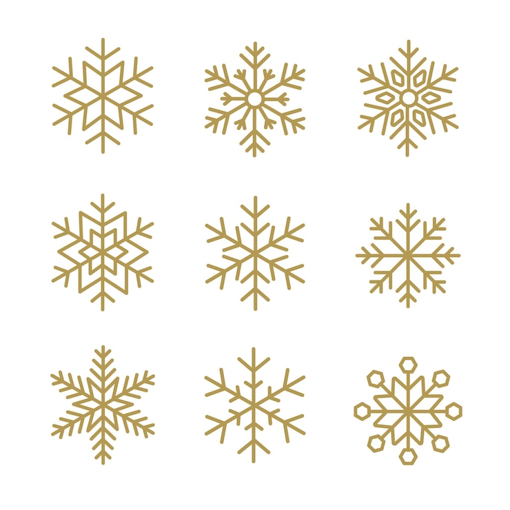 Illustrazione stabilita di vettore di progettazione di natale dei fiocchi di neve
