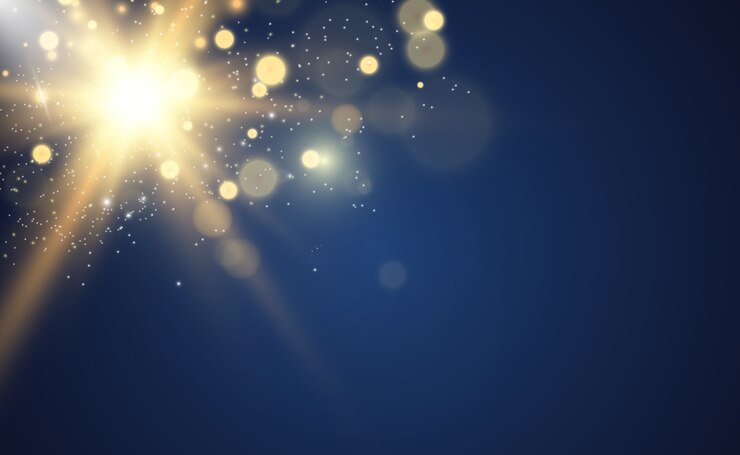 Illustrazione stella luminosa effetto luce