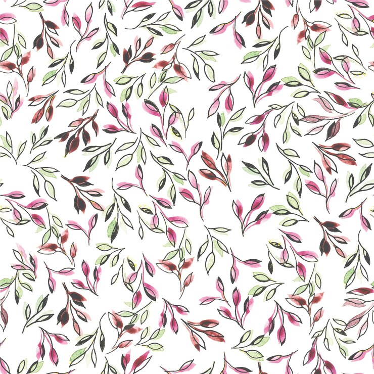 Vettore illustrazione stock acquerello foglie colorate motivo senza cuciture isolato su sfondo bianco