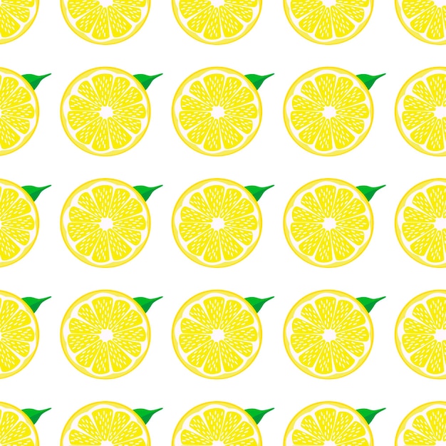 Illustrazione sul tema grande limone giallo senza giunte colorato