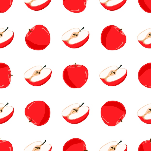 Illustrazione sul tema grande mela colorata senza soluzione di continuità