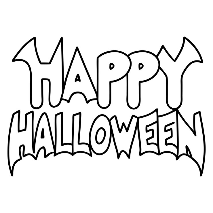 Vettore illustrazione tipografica di happy halloween