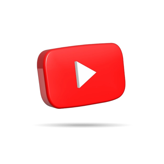 Illustrazione vettoriale 3D del logo di YouTube