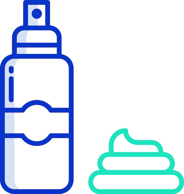 Illustrazione vettoriale a colori del contorno di Hair Creamsolid