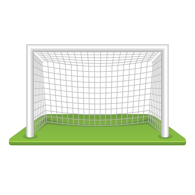 Illustrazione vettoriale a colori dell'icona del palo della porta di calcio