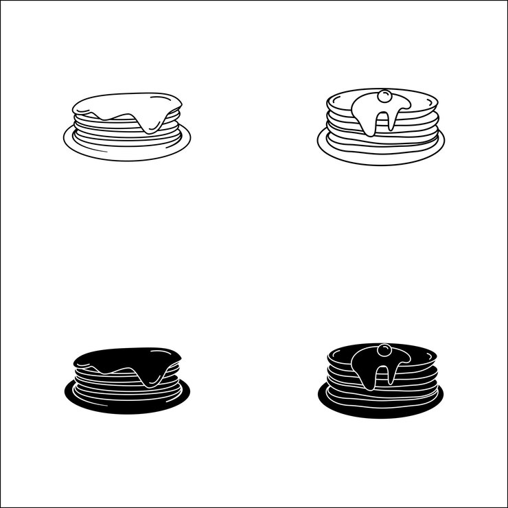 Illustrazione vettoriale a pancake piatto