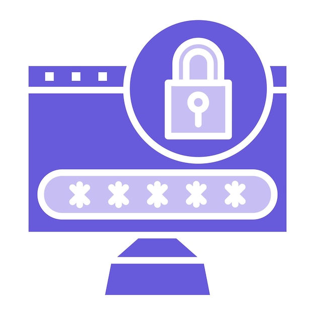 Illustrazione vettoriale bloccata con password