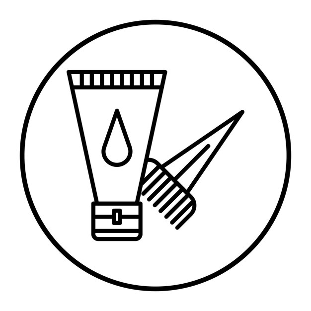 Illustrazione vettoriale dei colori dei capelli