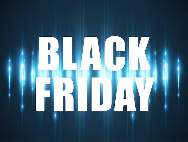 Illustrazione vettoriale del banner di vendita del black friday su sfondo rosso