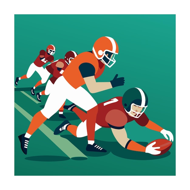 Illustrazione vettoriale del calcio americano