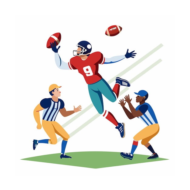 Illustrazione vettoriale del calcio americano