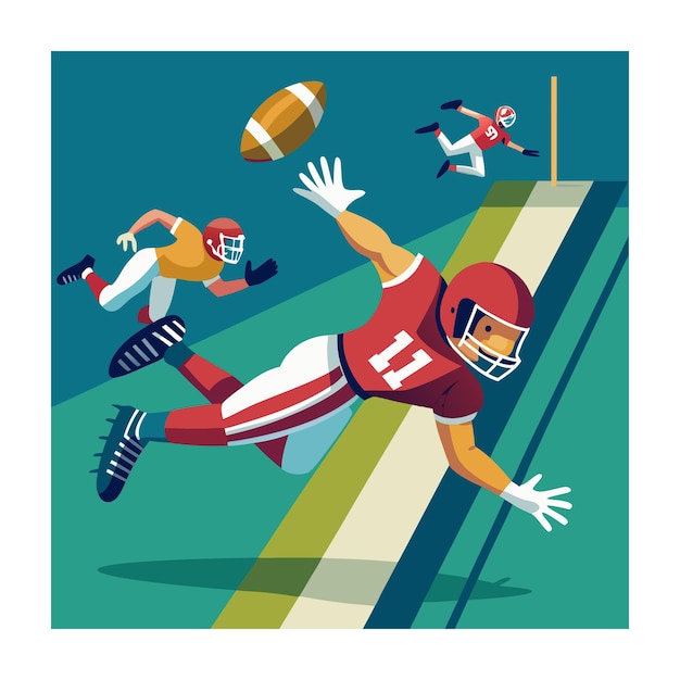 Illustrazione vettoriale del calcio americano