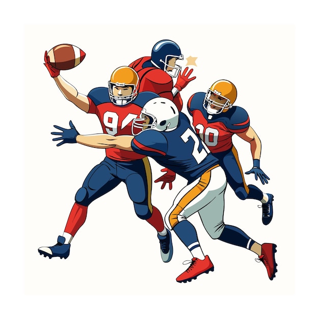 Illustrazione vettoriale del calcio americano