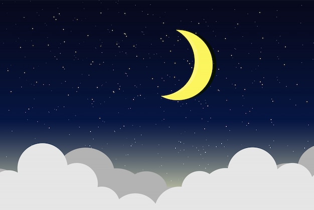 Illustrazione vettoriale del cielo notturno