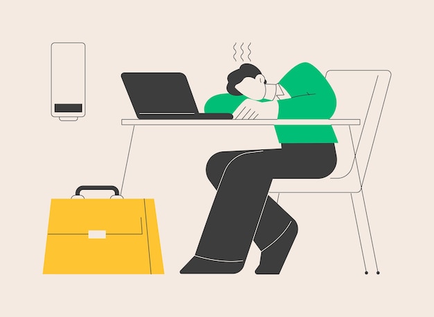 Illustrazione vettoriale del concetto astratto del burnout emotivo