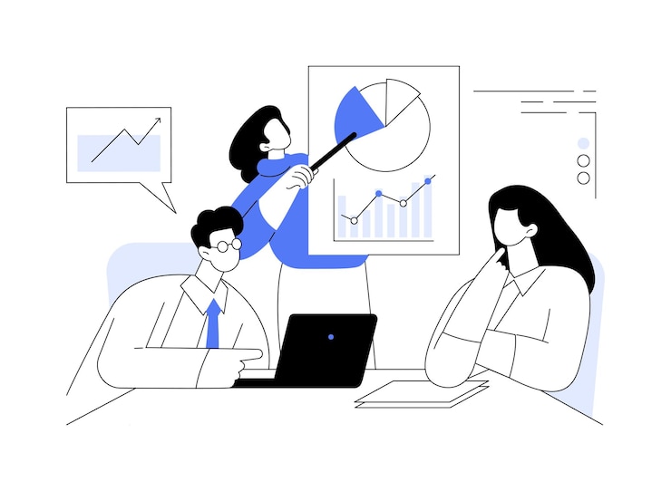 Vettore illustrazione vettoriale del concetto astratto del cliente della riunione