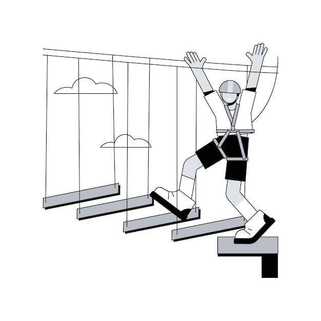 Illustrazione vettoriale del concetto astratto del corso di corde estive