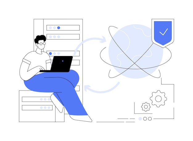 Illustrazione vettoriale del concetto astratto del server proxy