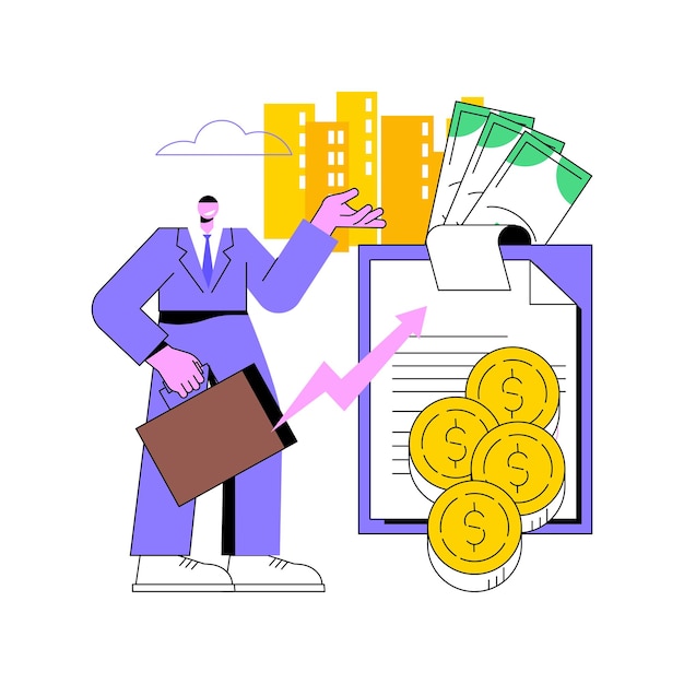 Illustrazione vettoriale del concetto astratto dell'agenzia delle entrate