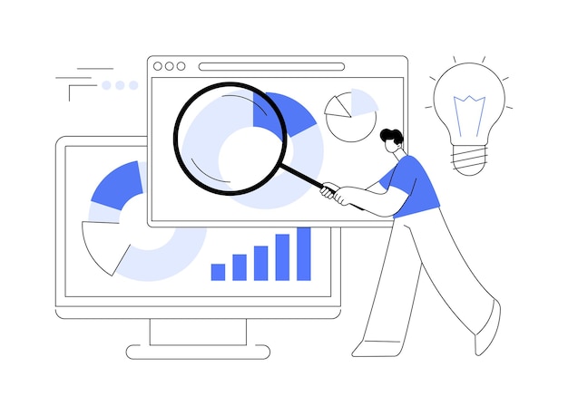 Illustrazione vettoriale del concetto astratto di intelligenza competitiva