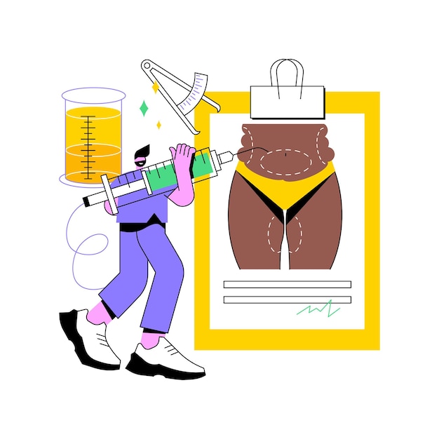 Illustrazione vettoriale del concetto astratto di liposuzione