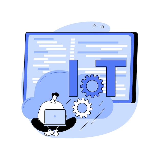 Illustrazione vettoriale del concetto astratto di sviluppo IoT