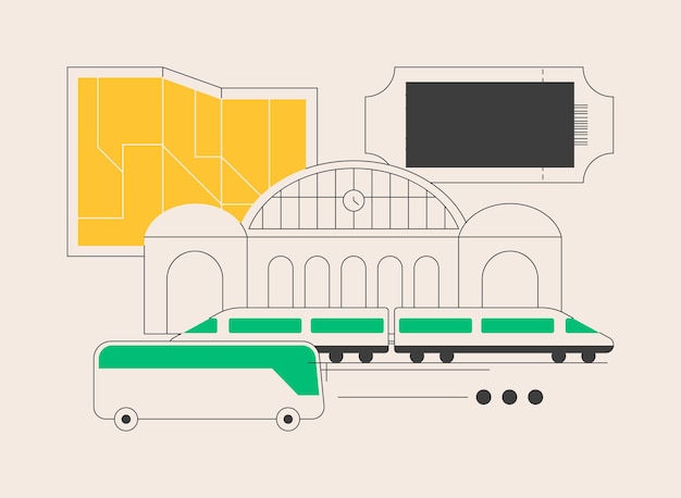 Illustrazione vettoriale del concetto astratto di trasporto regionale