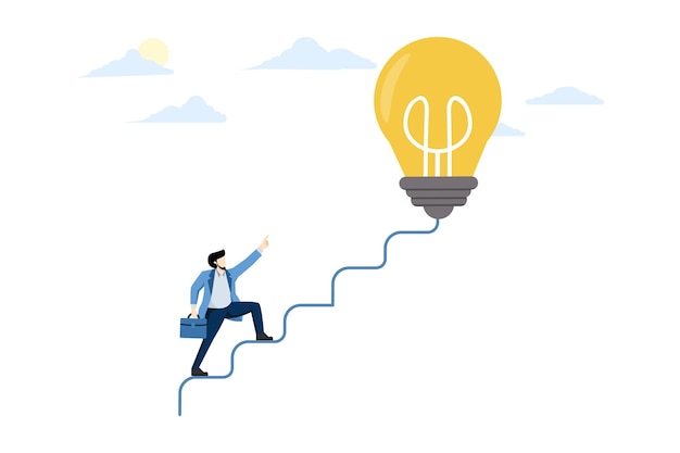 illustrazione vettoriale del concetto di creatività per l'idea imprenditoriale o il brainstorming per nuove opportunità