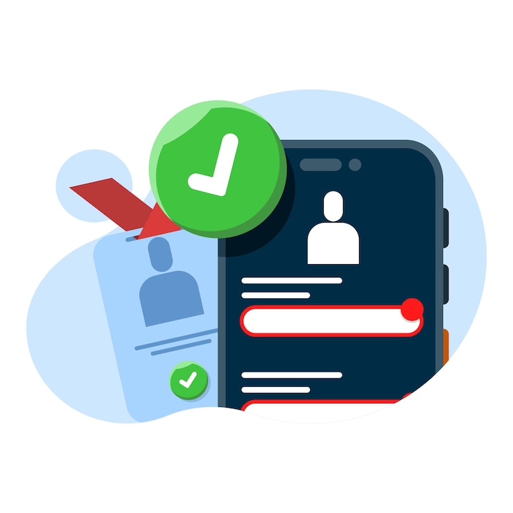 Vettore illustrazione vettoriale del concetto di modulo di profilo completo e dati personali o registrazione online