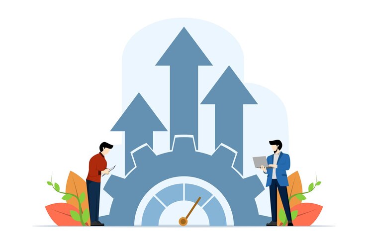 Vettore illustrazione vettoriale del concetto di valutazione delle prestazioni o di feedback dei clienti