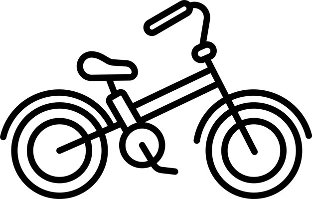 Illustrazione vettoriale del contorno solido delle biciclette