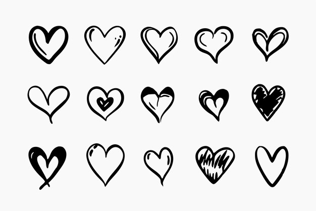 Illustrazione vettoriale del cuore Bundle