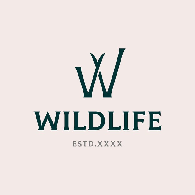 Illustrazione vettoriale del design del logo della lettera W