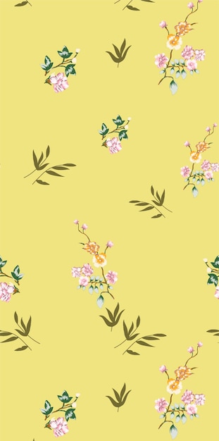 Illustrazione vettoriale del disegno di ripetizione del fiore di primavera Design del tessuto