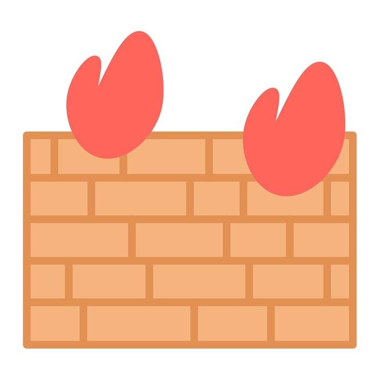 Vettore illustrazione vettoriale del firewall