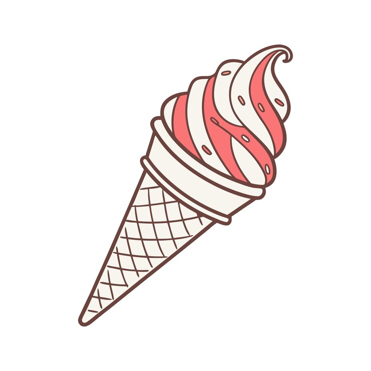 Vettore illustrazione vettoriale del gelato con