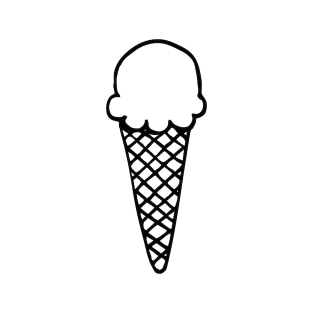 Illustrazione vettoriale del gelato Doodle