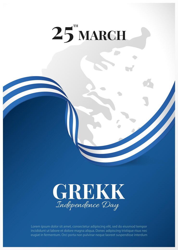 Illustrazione vettoriale del giorno dell'indipendenza greca. Banner