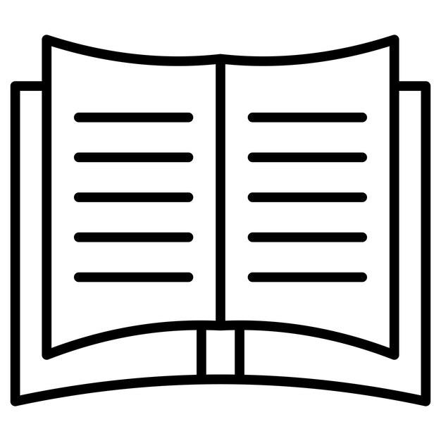 Illustrazione vettoriale del libro aperto